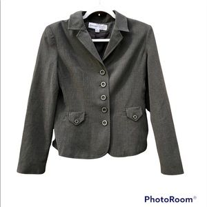 Analogy Blazer Jacket Sz. 6 Gray Button Up